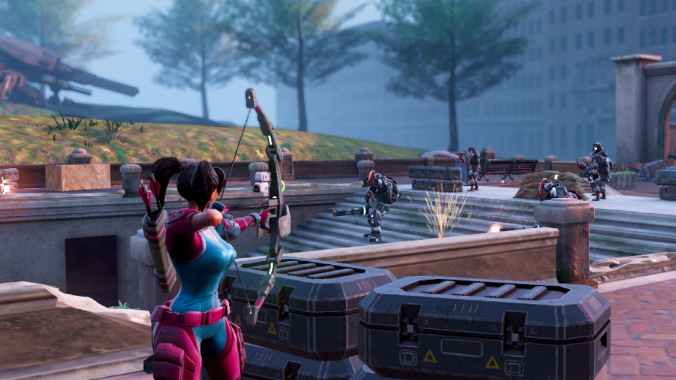 Illustration of elite heroes in action